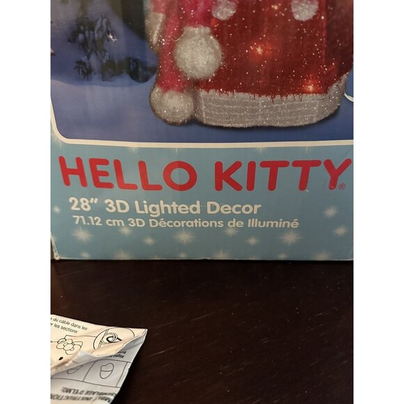 Hello Kitty Christmas 28” 3D Lighted Holiday Decor Jumbo Rare Kurt Adler 2012 - Picture 9 of 16